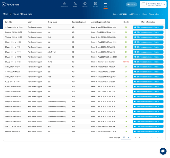 Group logs